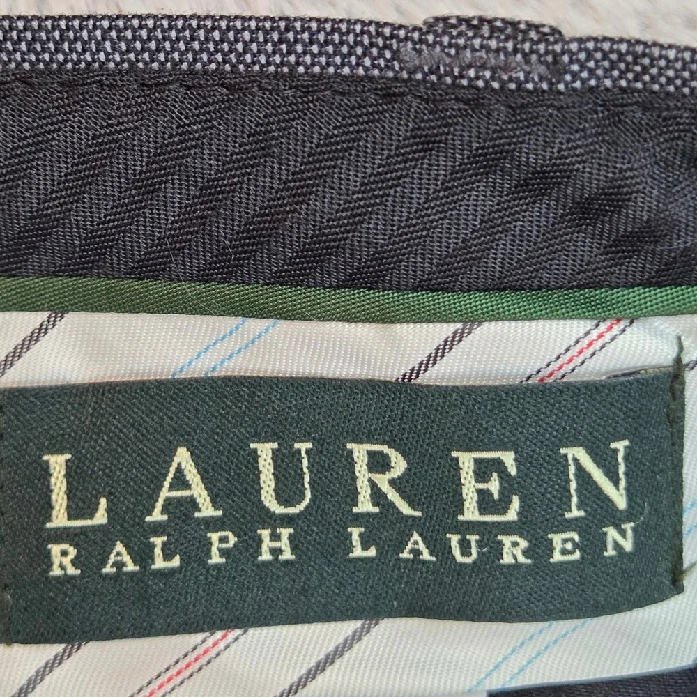 Lauren Ralph Lauren Wool Dress Pants Mens 36W 32L Flat Front Straight Leg Grey